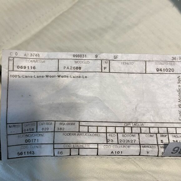 Armani Collezioni Virgin Wool Trousers Taupe Gray Flat Front Dress Pants 36R - Picture 9 of 11